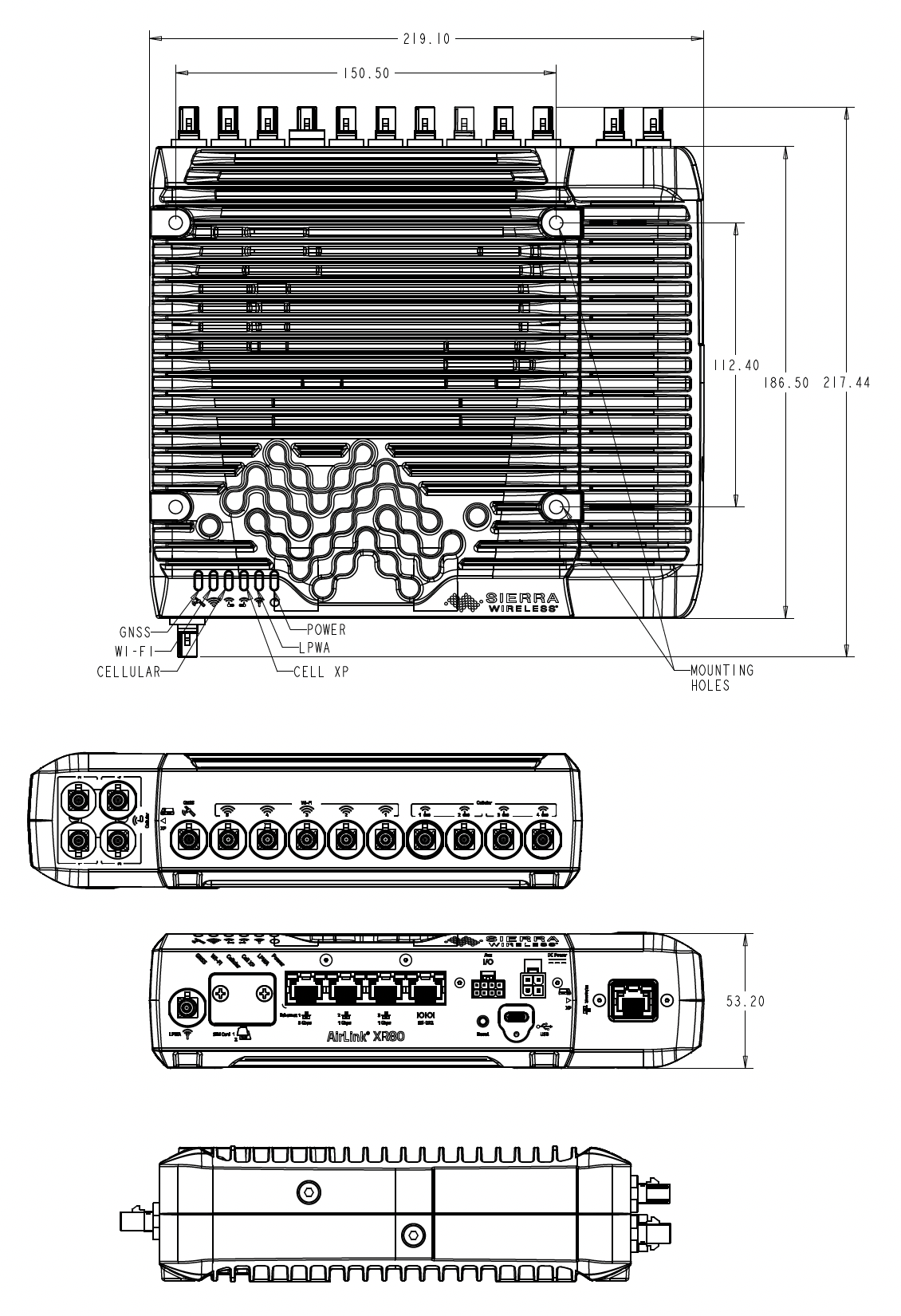 XR80 dimension